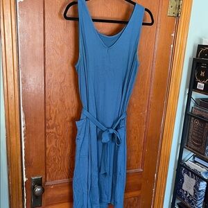 Aegean Teal Summer Midi Dress